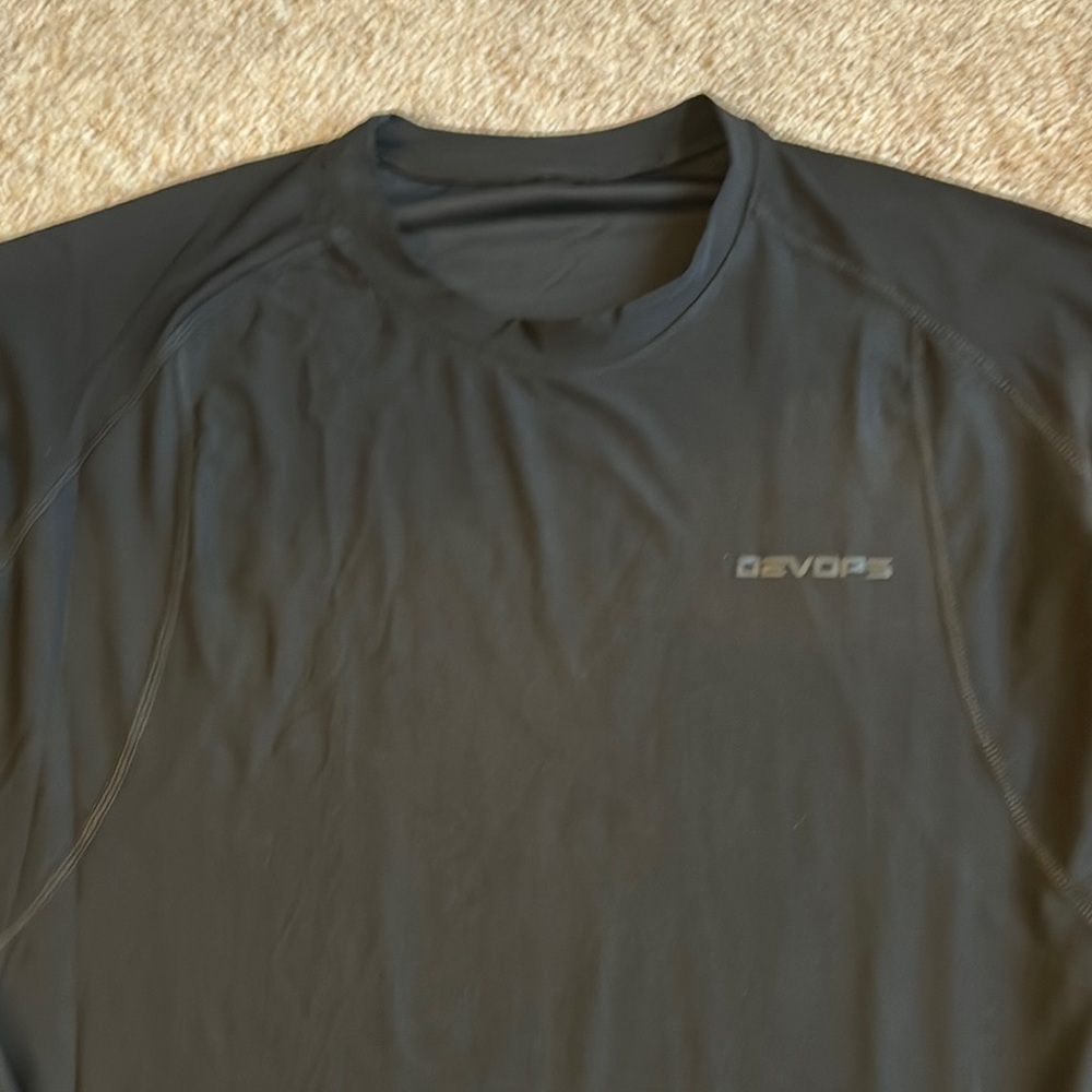 Black Long Sleeve Athletic Shirt - Picture 3 of 5